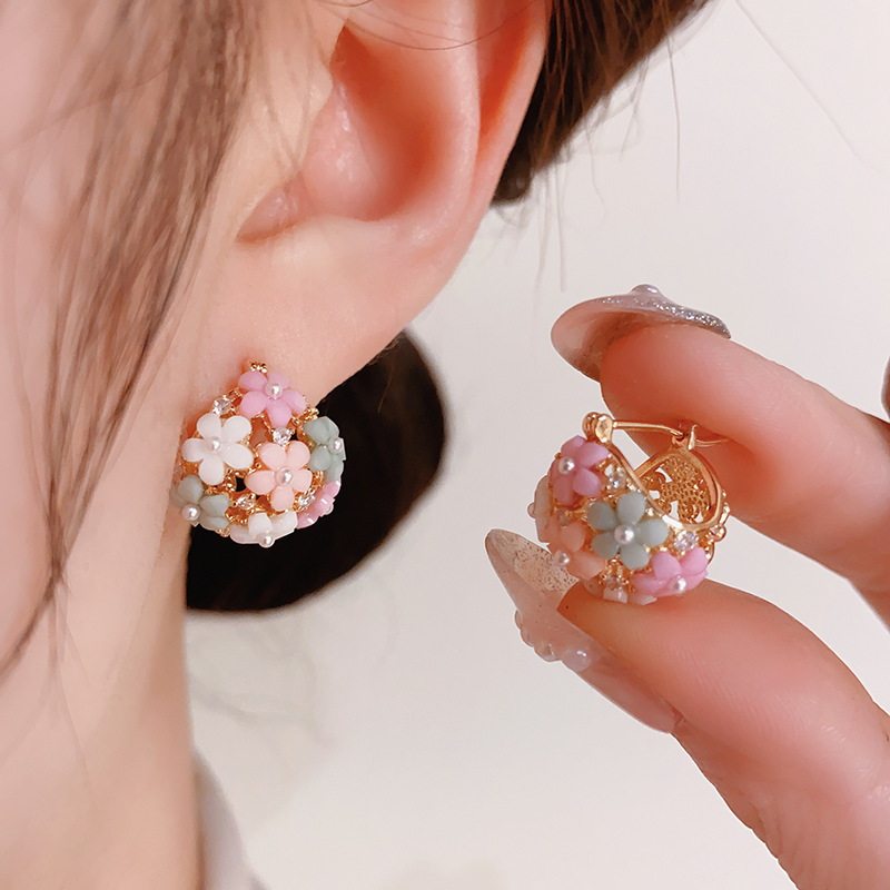Fashionable Zircon Pearl Flowe - Gardening Tools Girls ulasan dan harga
