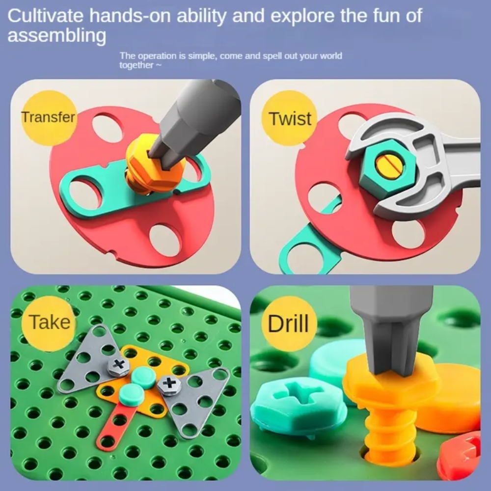 450Pcs Kids STEM Drill Set Cre - Gardening Tools Girls ulasan dan harga